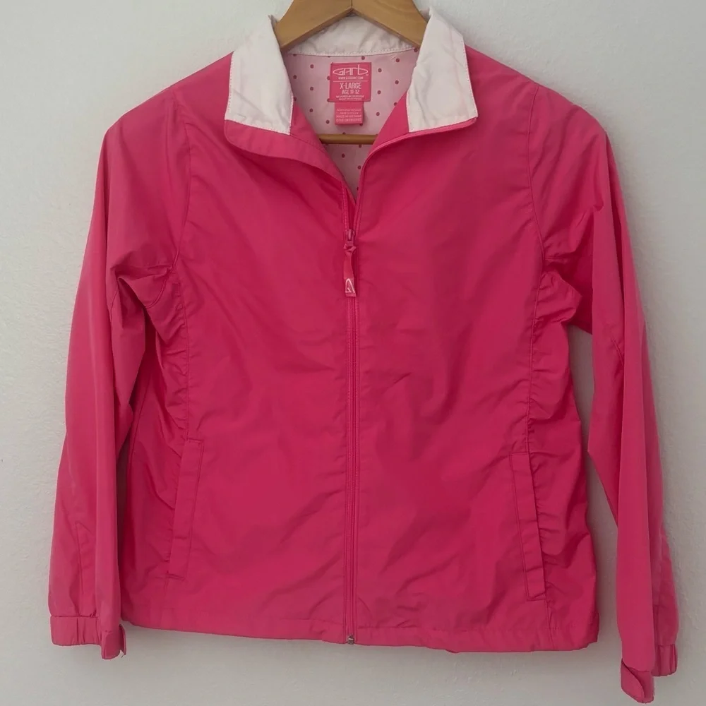Garb Girls ‘Berlyn’ Pink Golf Active Jacket XL (Tween 11–12) Lightweight Zip-Up